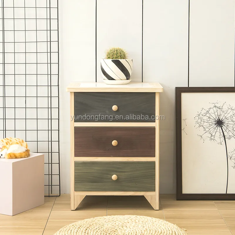 Красочный Деревянный Комод с ящиками