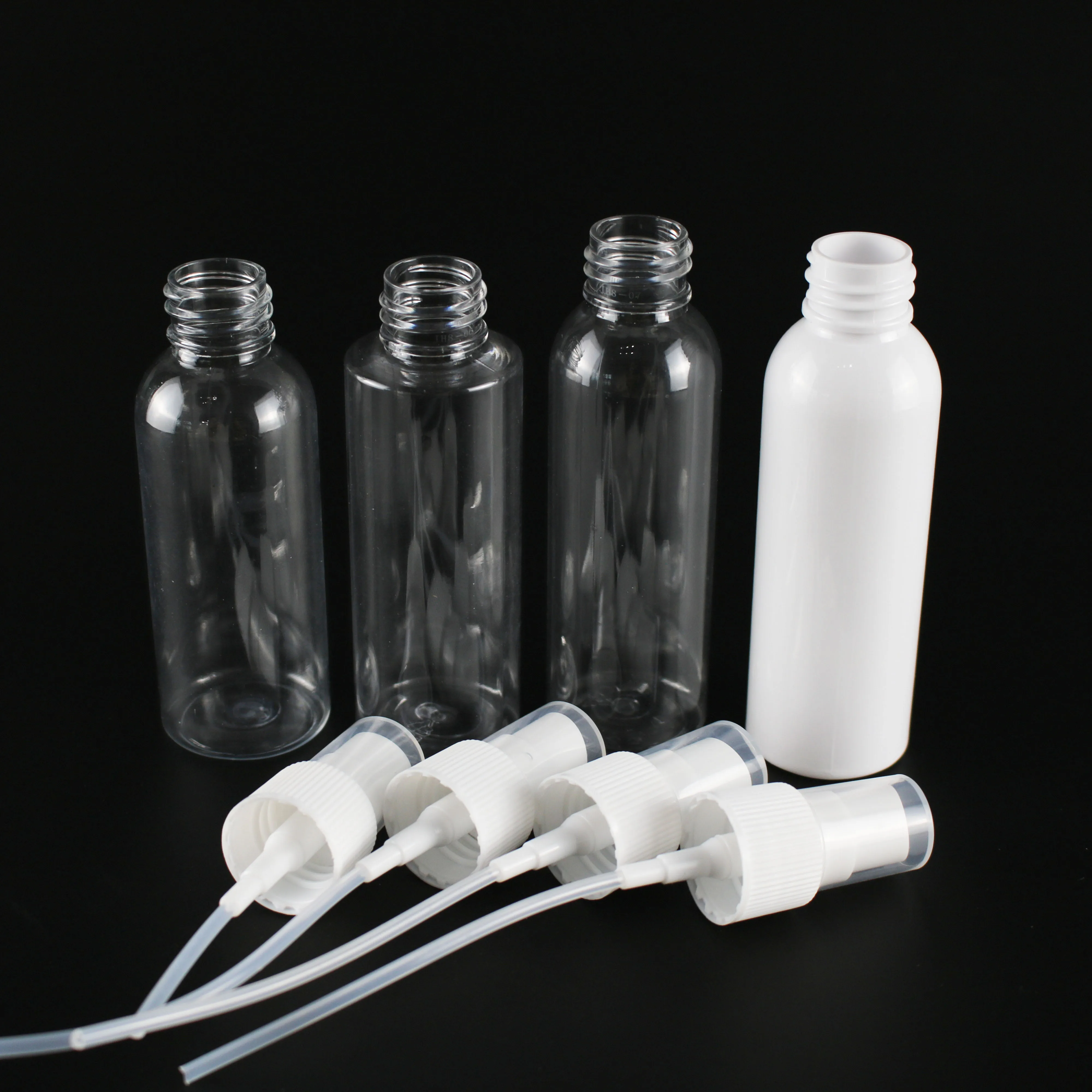 Custom Color Plastic PET 60ml Spray Bottle in Different Shape