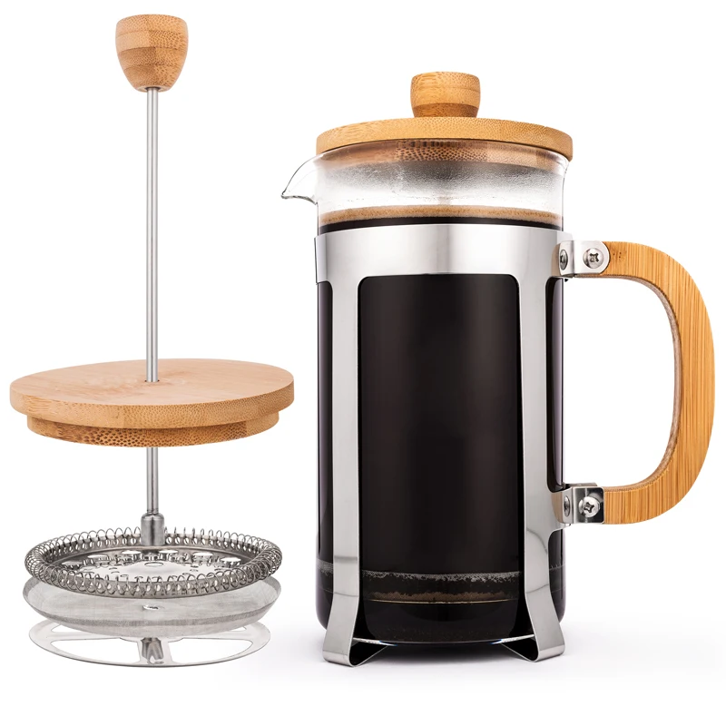 2021 Bamboo Wood French Coffee Press 8 