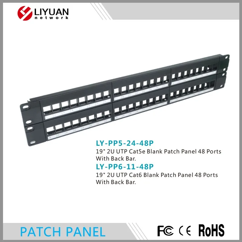 Cat5e Cat6 Patch Panel With 24 Ports Utp Keystone Jacks And Patch Panel