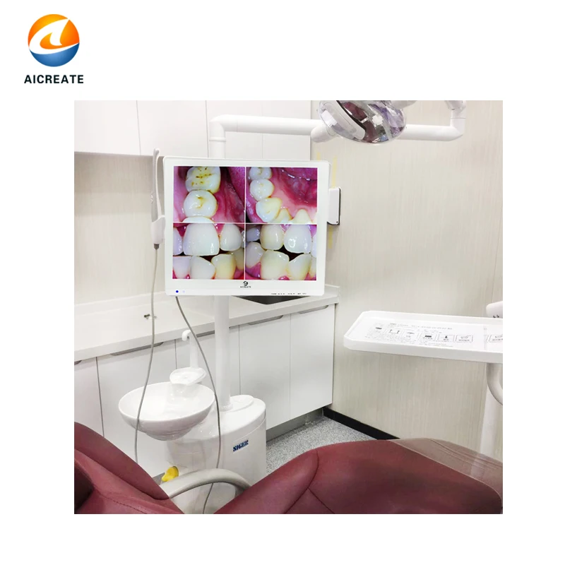 Цифровая стоматологическая интраоральная камера 8MP плотно прилегающие к уху супер чистый изображения 10 светодиодный свет 17 дюймовый ЖК-монитор стоматолог лучший зубы оборудование для