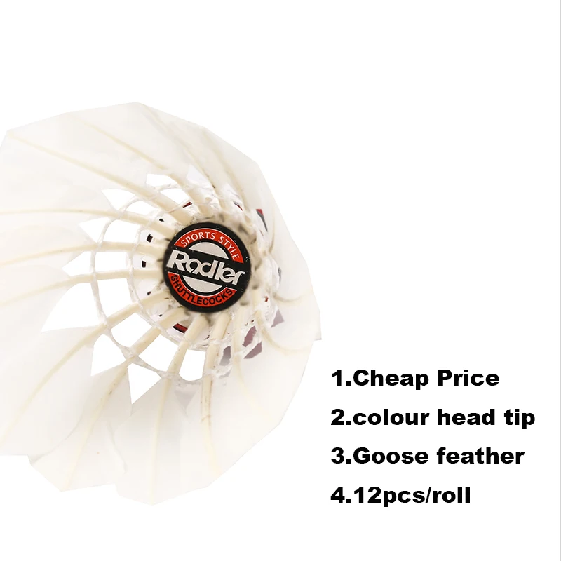 Lenwave, новинка, низкая цена, обычный Волан для бадминтона, утиное перо, 12 шт.