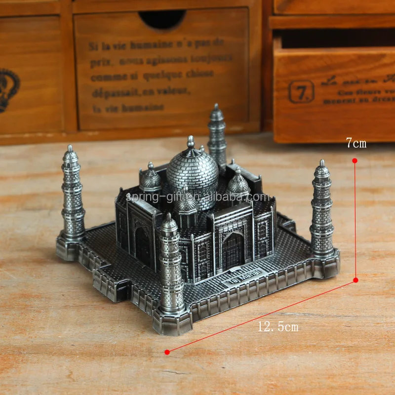 プロモーションギフトインドお土産金属タージマハルモデルメッキ技術