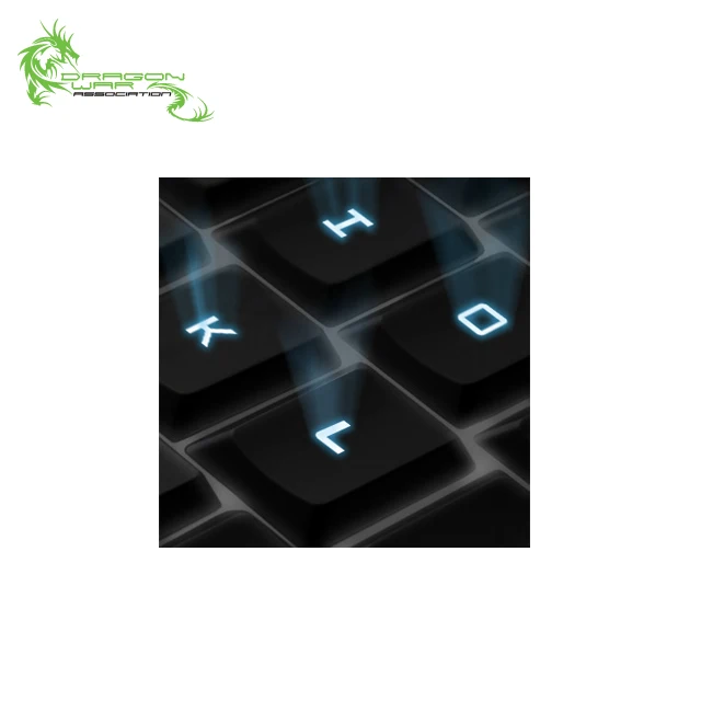 LED Macro Function Black Switch Mechanical Gaming Keyboard with Driver
