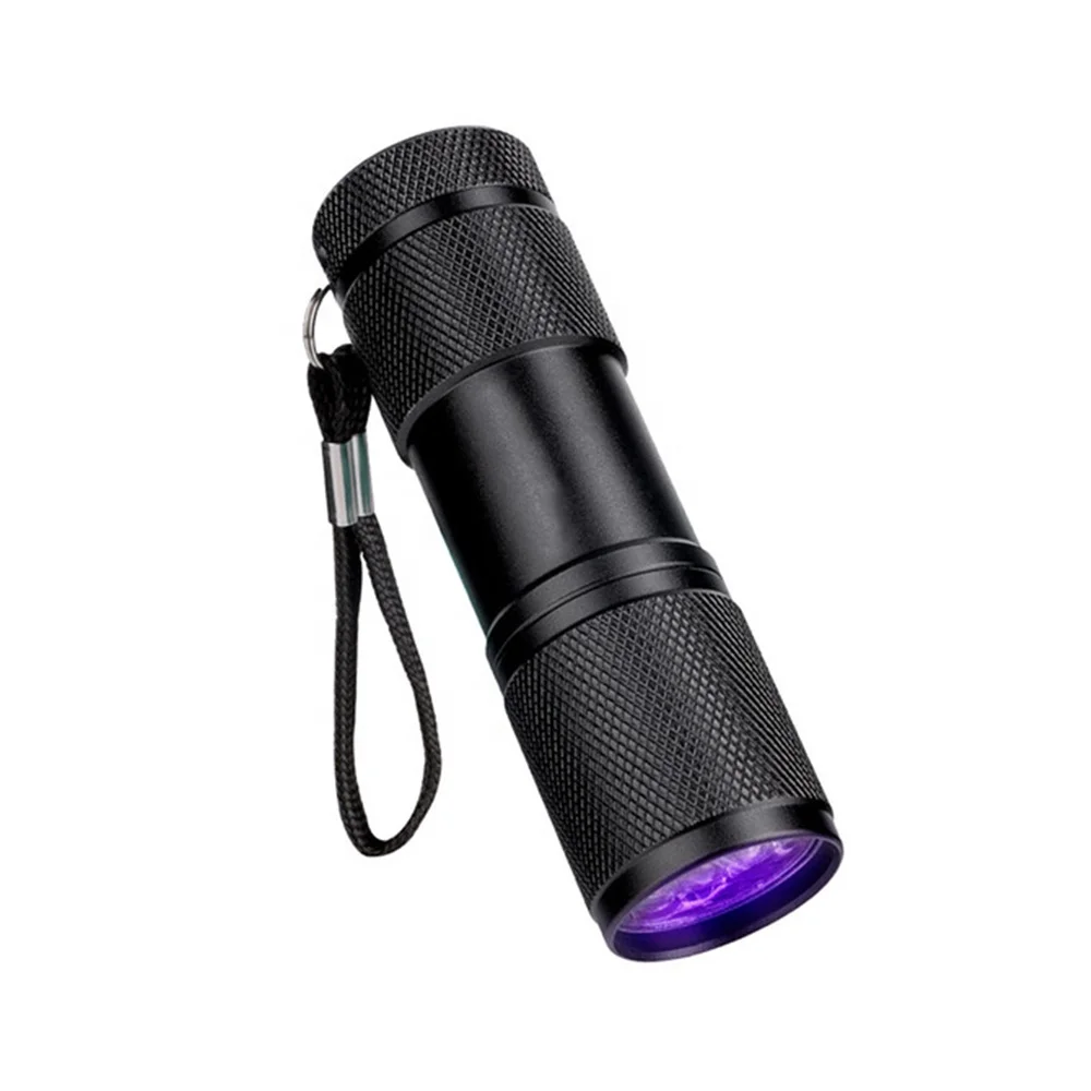 Mini 9LED UV Flashlight Ultraviolet Led Flashlight Ultra Violet Invisible 17 