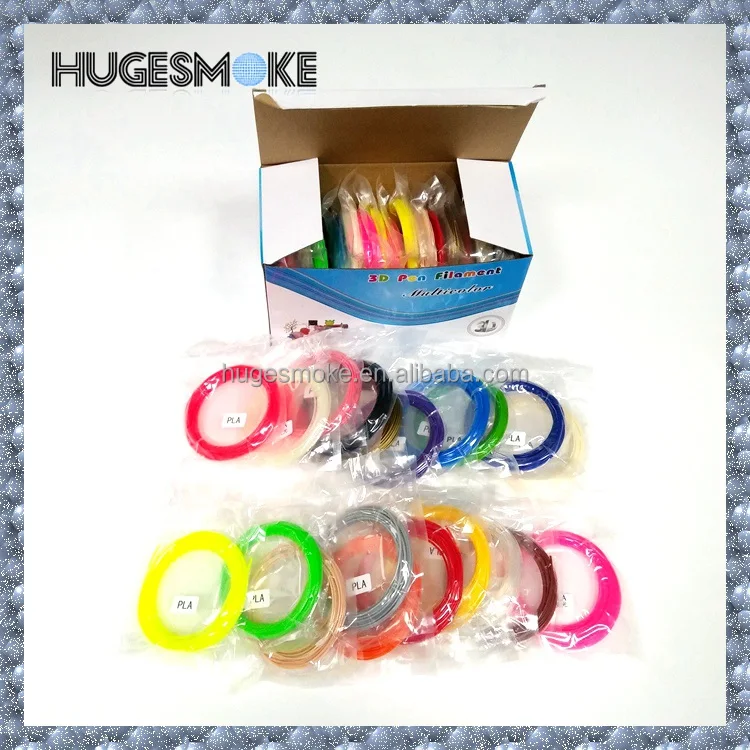 Hugesmoke 2018 3d Принтер Нити заправки 1,75 мм abs pla 20 видов цветов с светятся в темноте Цвет 3d волокнонные нити