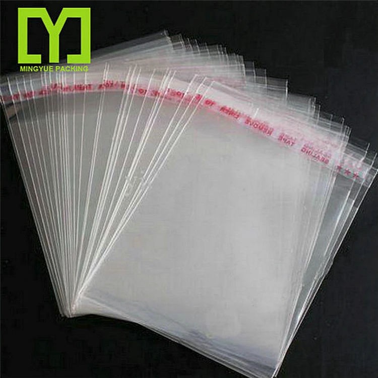 2024 Wholesale Promotional Underwear Socks T-Shirt Cellophane Cello Bag Clear Self Adhesive Seal Packing Plastic Bopp Opp Bag