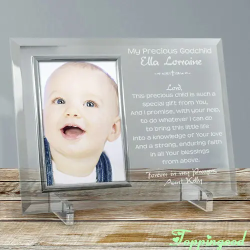 Папа и дочь фоторамка из стекла для подарка на День отца