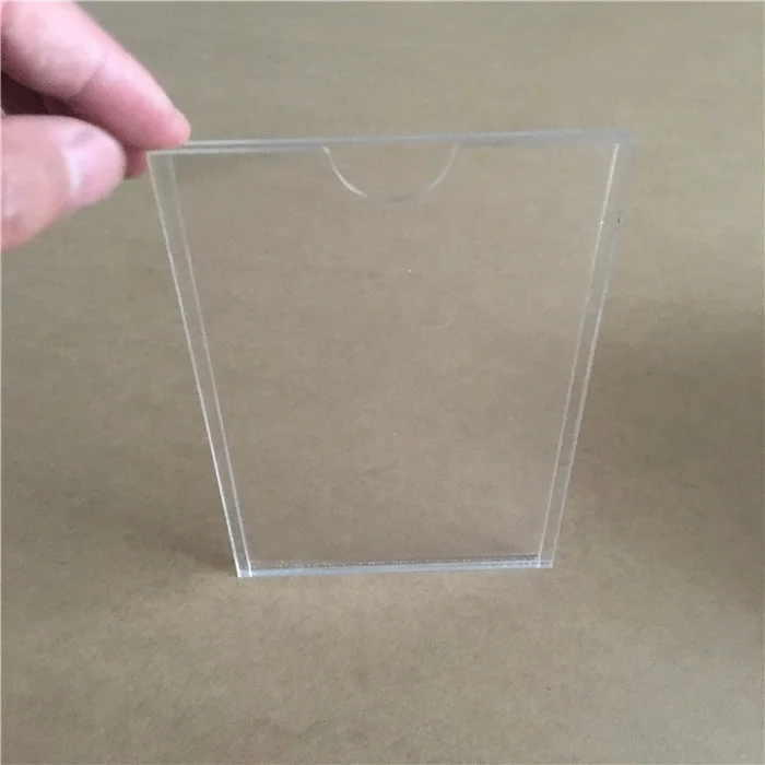 Custom Clear A6 Acrylic Sign Holder Wall Mount Document Holder