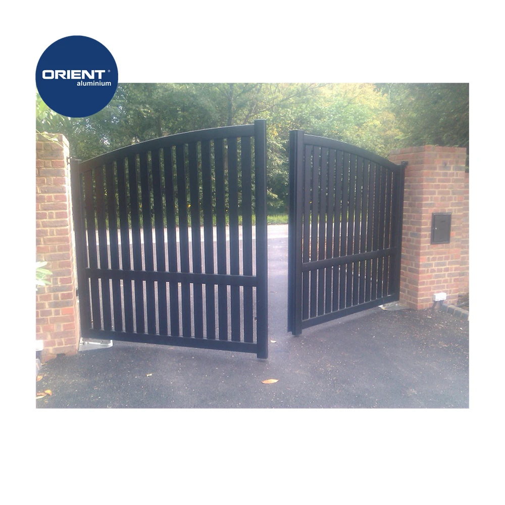 Main Gate Designs Aluminium Standard Size of Main Gate Cow and Gate Milk Powder Swing Gates Withelectric Motor