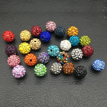 Wholesale 6 Rows Rhinestone Pave crystal disco ball Spacer bead 10MM