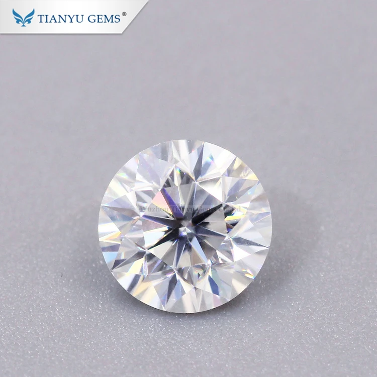 Tianyu Gems Lab Grown Diamond Wholesale White Moissanite Gemstone One Carat  Price