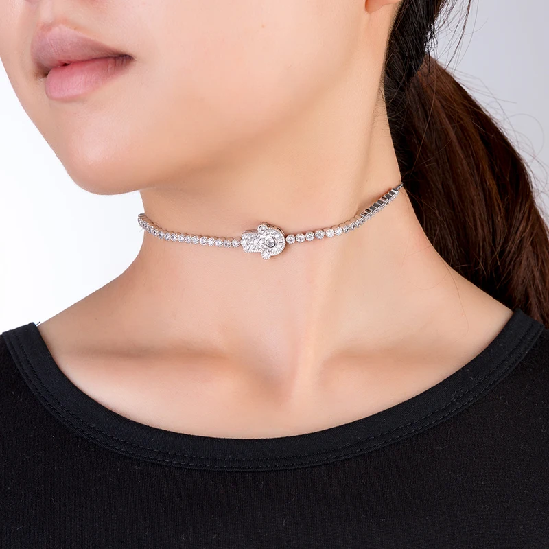 choker com zirconia
