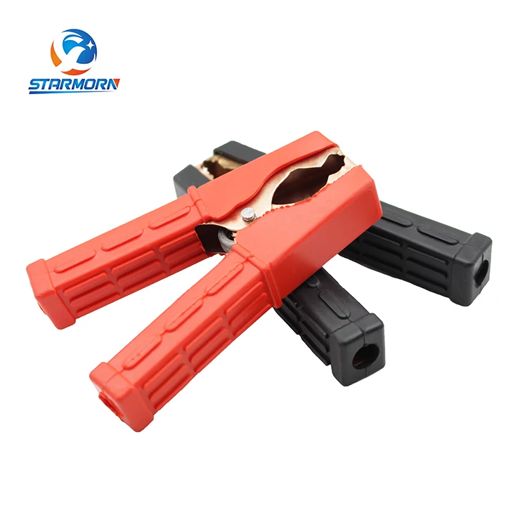 Зажимы типа «крокодил» для аккумулятора длиной 105 мм, зажим для аккумулятора черного и красного цвета на А