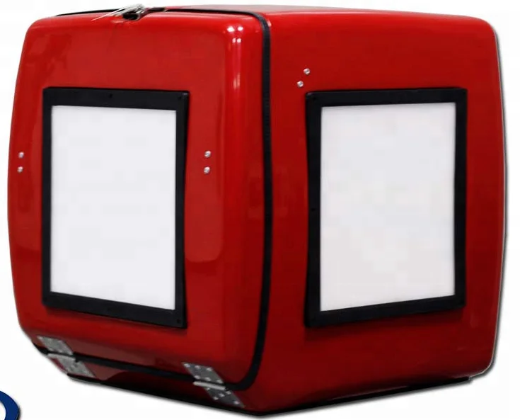 118L светодиодный мотоциклетный ящик для доставки с тремя рекламными пластинами Модель №