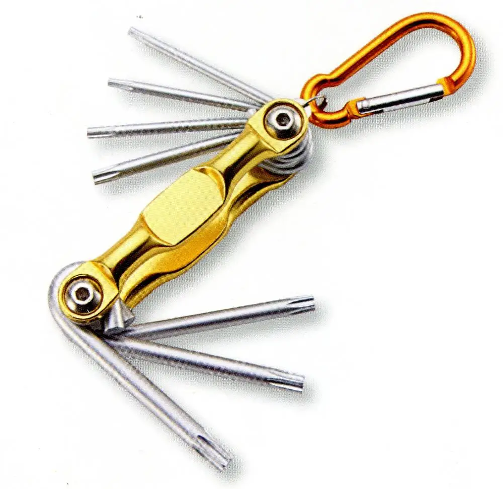 Folding Torx Hex Key 7pcs Torx Allen Key Set With Ring Star Hex Key