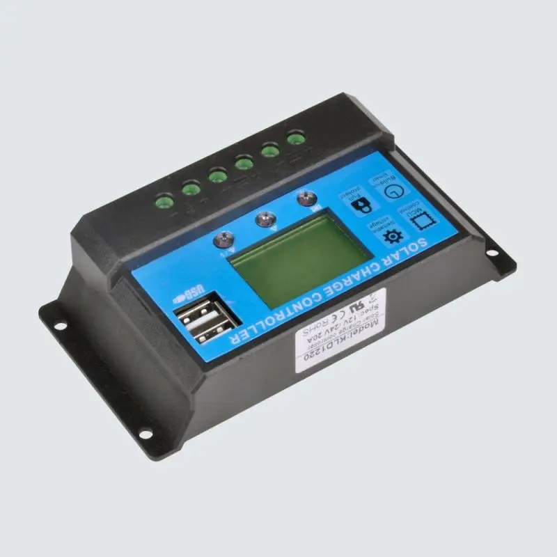 Home Mppt Solar Charge Controller 12v 24v 10a 20a 30a Manual PWM Solar Charge Controller for Lithium Battery