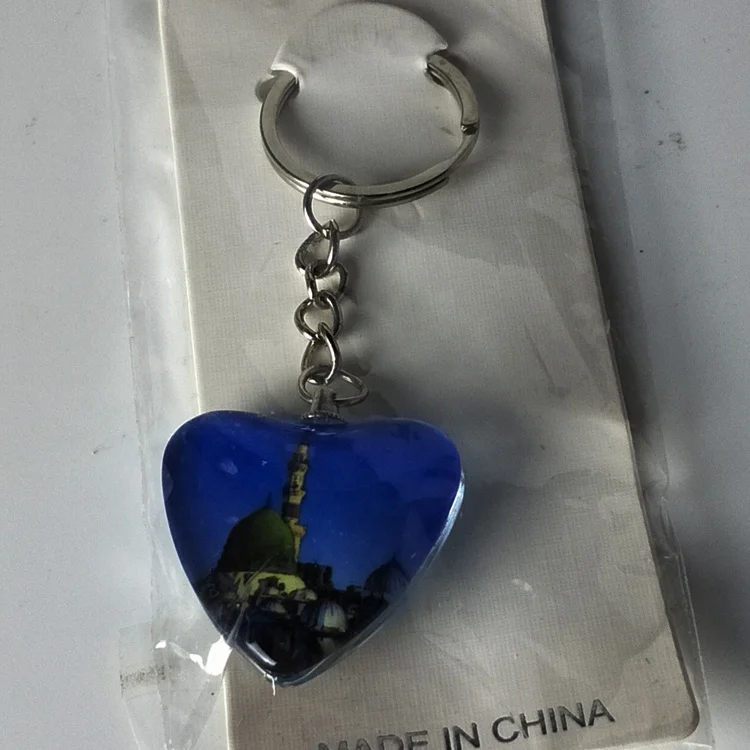 Wholesale Custom Rectangle Crystal Key Ring 3D Handmade Colorful  Sticker  Crystal Keychains for Wedding Souvenirs Gift