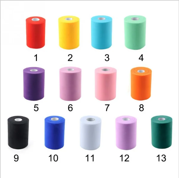 Сетчатая ткань для рукоделия 6 дюймов x 100 ярдов рулоны тюля из мягкого нейлона и полиэстера пачки