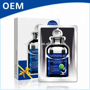 Hot Selling Tuesday Seaweed+hyaluronic Facial Non-woven Facial Anti-aging Hyaluronic Acid Facial Mask
