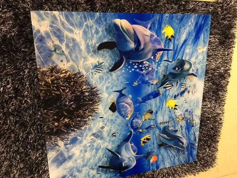 Modern Beautiful Concepts 3D Design Bathroom Floor Art Factory Supply New 3D Porcelain Tile Polish Decorative Stone Sale