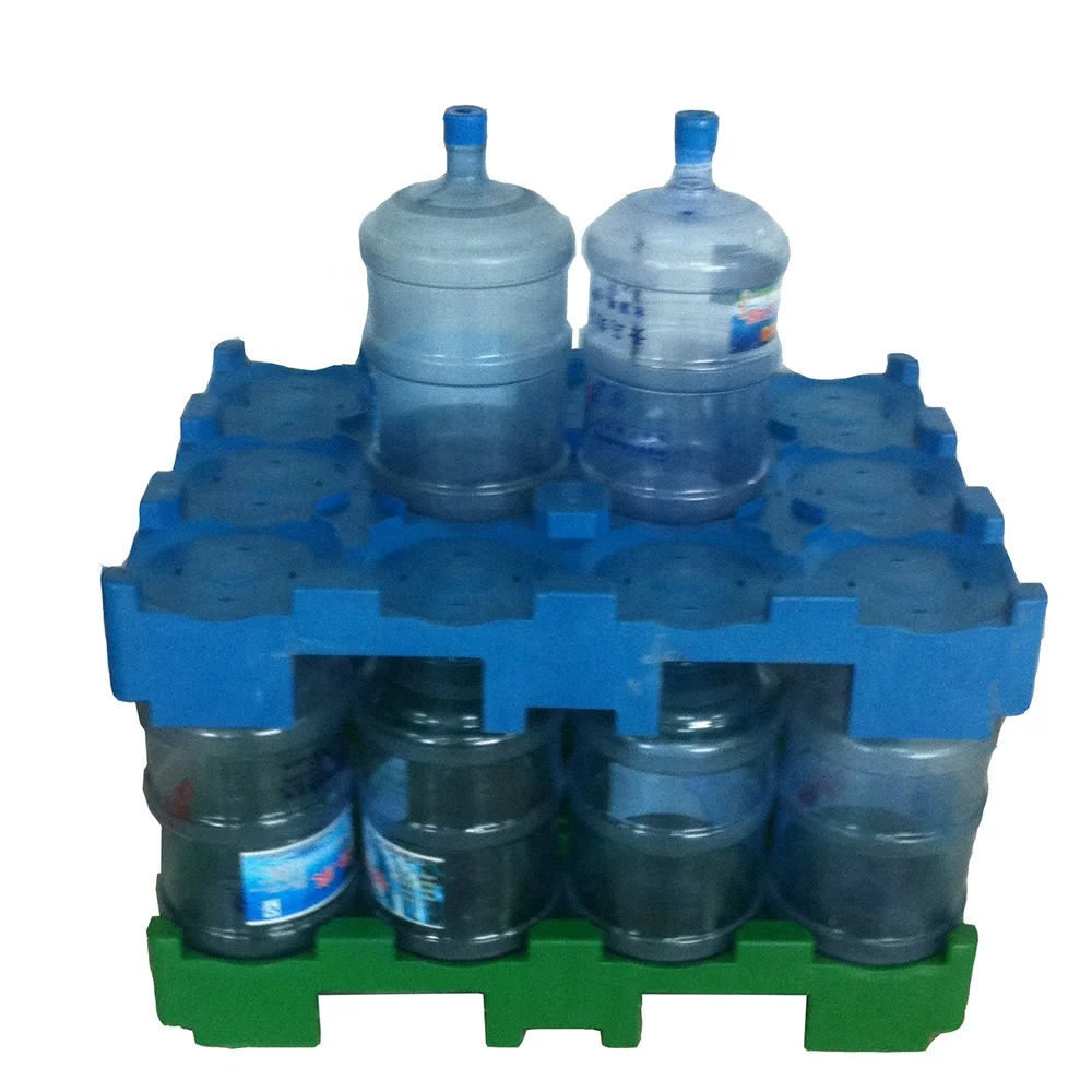 Heavy Duty Stacking Storage Plastic Bottled Water Pallet For 5 Gallon
