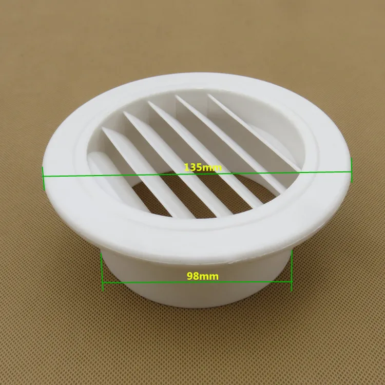 Hon&Guan ABS Rejilla de Ventilación Ajustable para Baño Oficina Sala ø100mm 