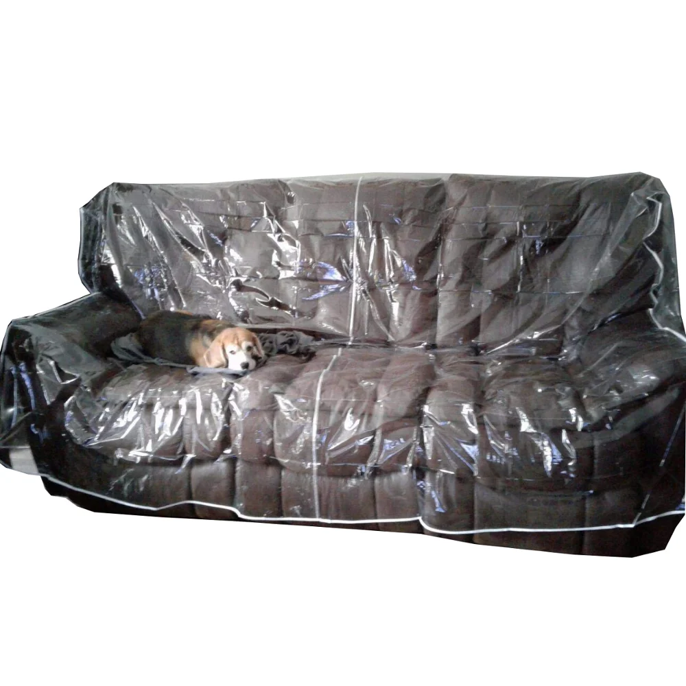 Clean Hard Plastic Heavy Duty Clear Sofa Cover Living Room Furniture shan 