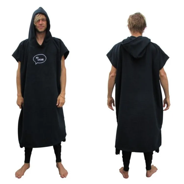 Poncho Toalla Adulto Microfibra ZENACROSS - Con Capucha Y Bolsillos, Secado Rápido, Para Playa, Surf, Piscina
