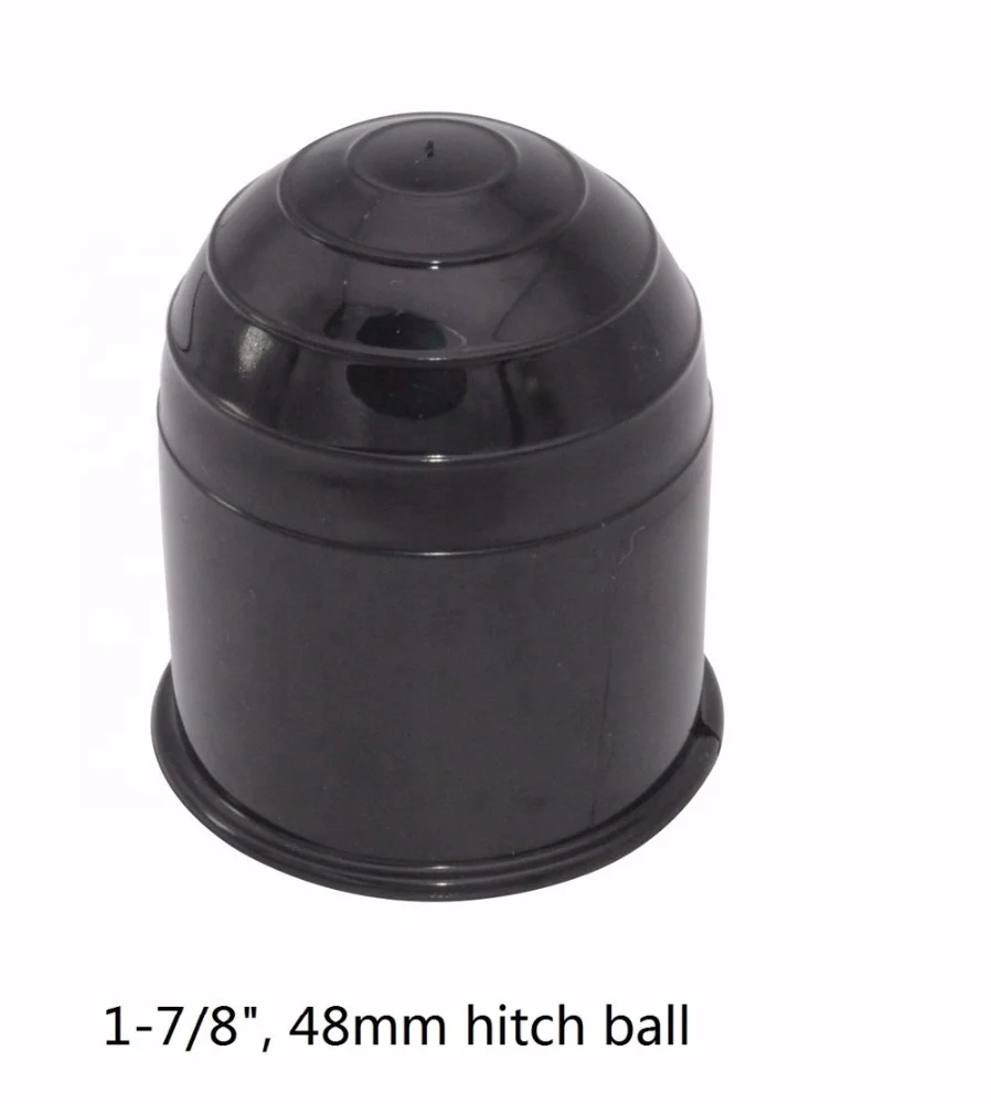 2 Caches Attelage Remorque Caoutchouc - Boule 50mm - Protection Anti-rouille Et Saleté - Noir