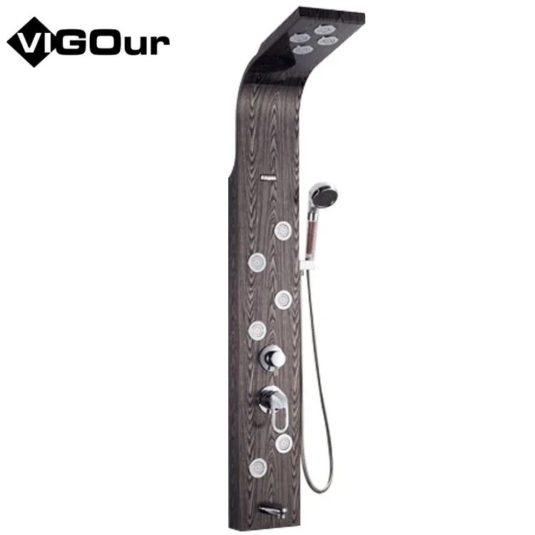 Душевая панель из нержавеющей стали для ванной комнаты с массажными насадками