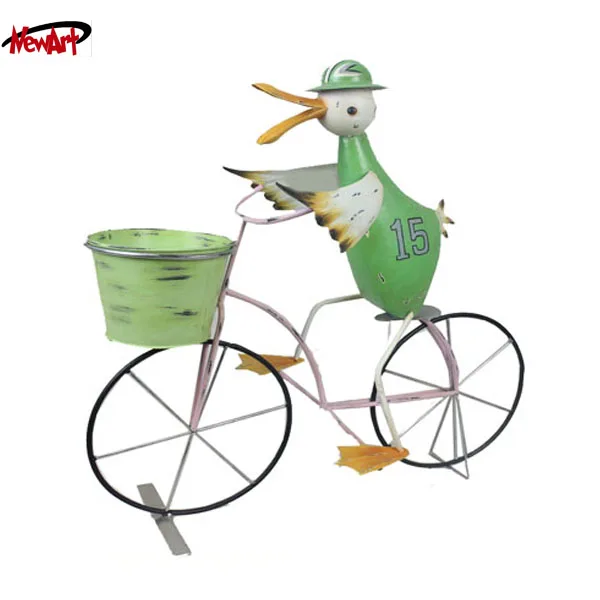 Indoor animal wrought iron  bicycle  metal plant pots