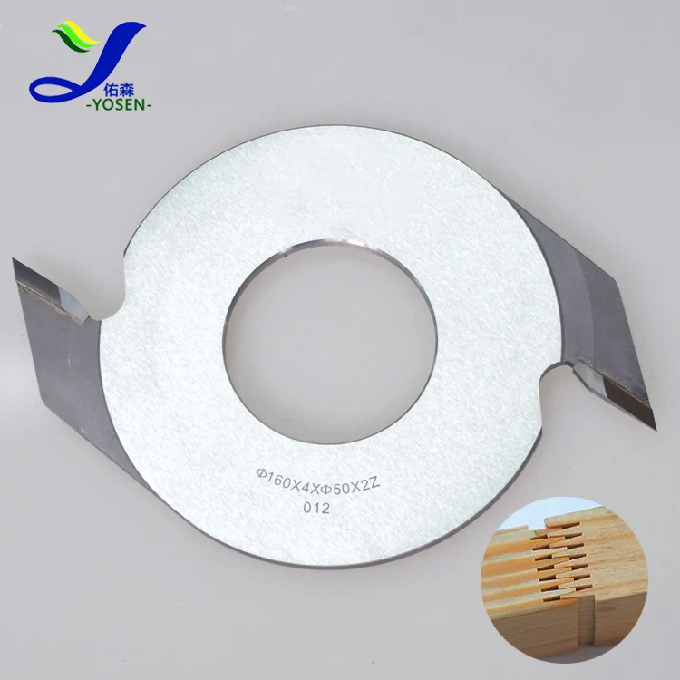 YOSEN Tenon Woodworking Cutter Head 4.0*160 2 Teeth Finger Joint Cutter Knife for Woodworking Tools Hand Knife