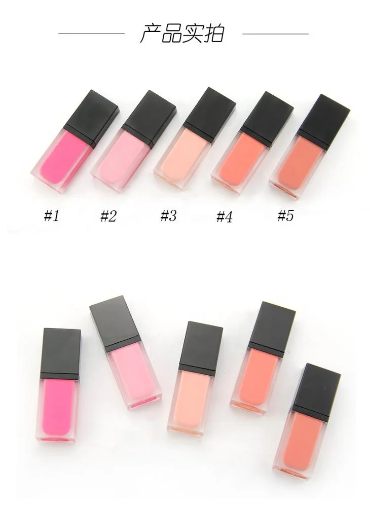 5 цветов, высокий пигмент, стойкий макияж, фирменная торговая марка, жидкие румяна