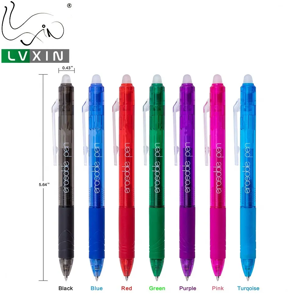 0,7 мм тонкая черная чернильная ручка со стираемыми гелевыми чернилами