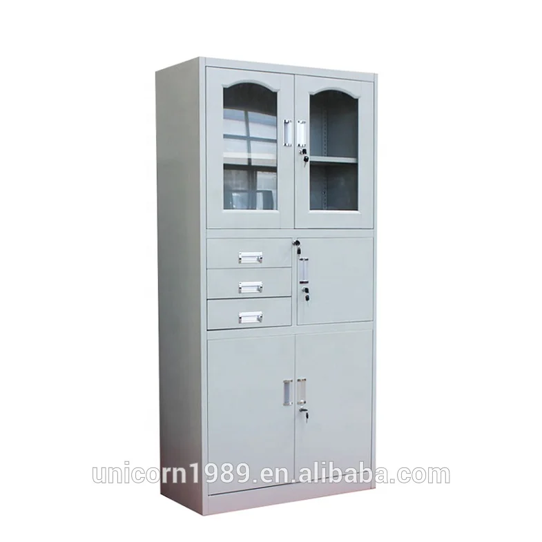 Luoyang Office Metal 3 Drawer File Cabinets, Steel Filing Cupboard with Inside Safe Box