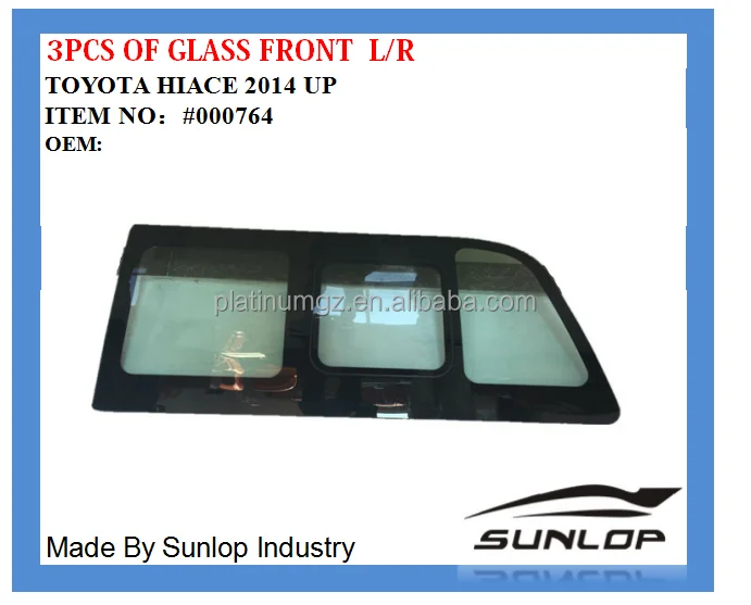 SUNLOP New Mode Hiace 2015-2017 Body Kits New Window Glass #000764 commuter KDH200 for Sliding Door