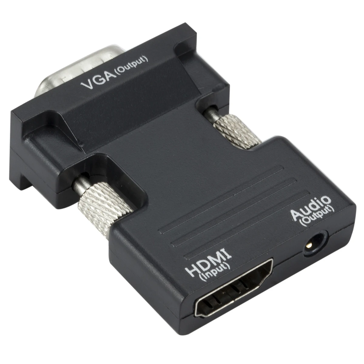 US 1080P HDMI Female to VGA Male Converter Video Adapter with 3.5mm Audio Output 