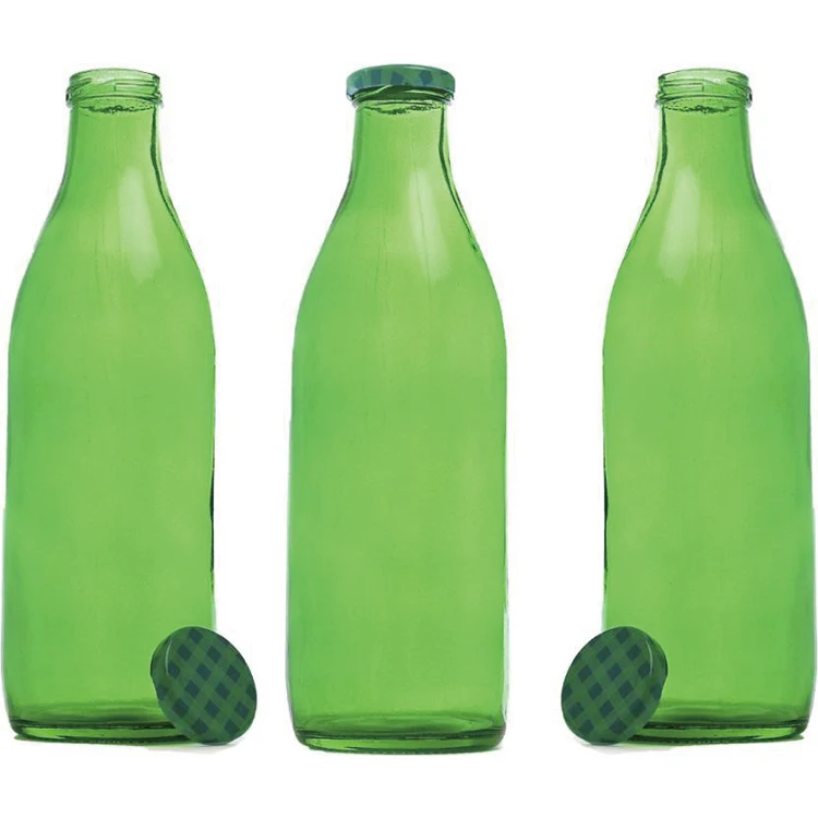 Bottiglie Di Vetro Per Latte Con Tappo A Vite - 6 Pezzi Da 1000ml, Ideali Per Conserve, Succhi E Liquori - Foto 3