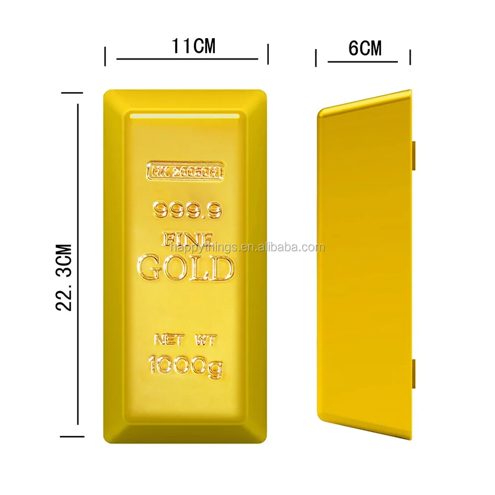 Недорогой небольшой минимальный заказ позолоченный Золотой стержень слитки украшение для дома коробка хранения именной