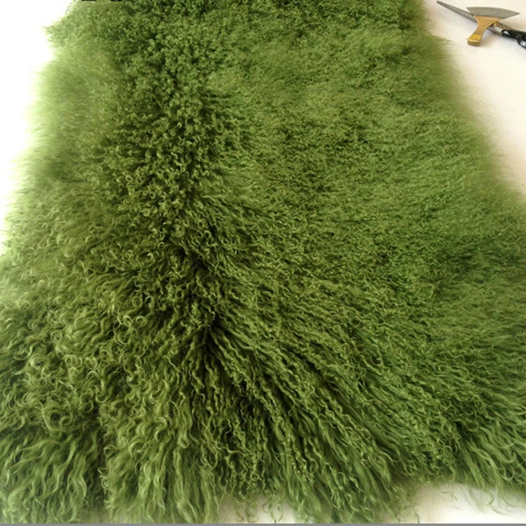 Хорошее качество, хорошо продаваемая многоцветная монгольская тарелка из натурального меха ягненка