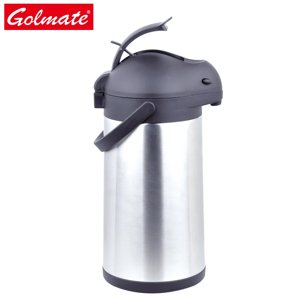 2.5L Paraguay Termos Stainless Steel Airpot Thermal Coffee Carafe Airpot  Dispenser Vacuum Insulated Flask - China Pressure Air Pot and Airpot price