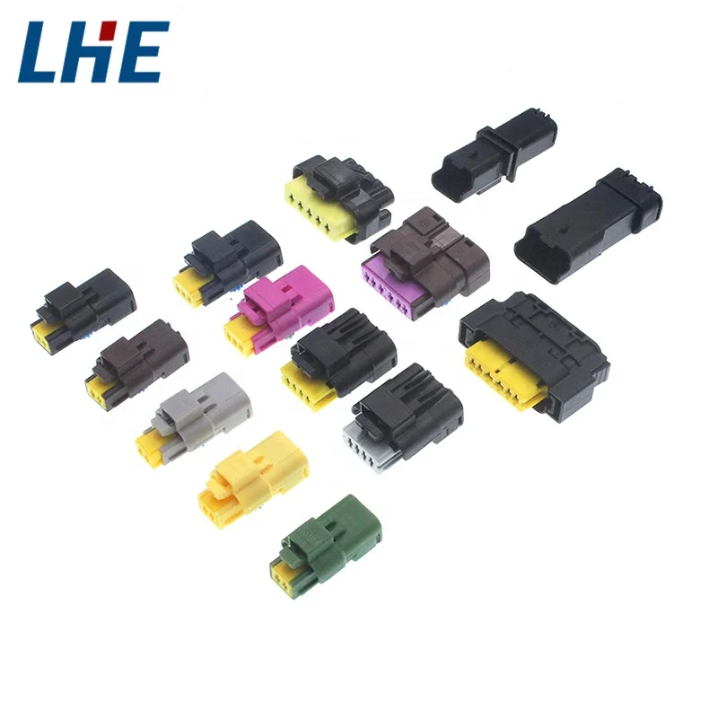 Delphi 12162193 Pa66 Female Connector 2-Pin Water Temperature Sensing with Nylon Housing & 25A Copper Contact
