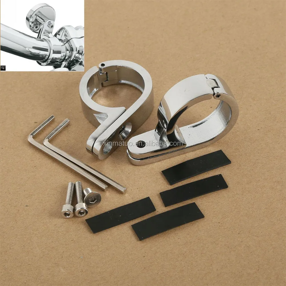XMT2906117 Universal Motorcycle Chrome Handlebar Mounts Clamp 