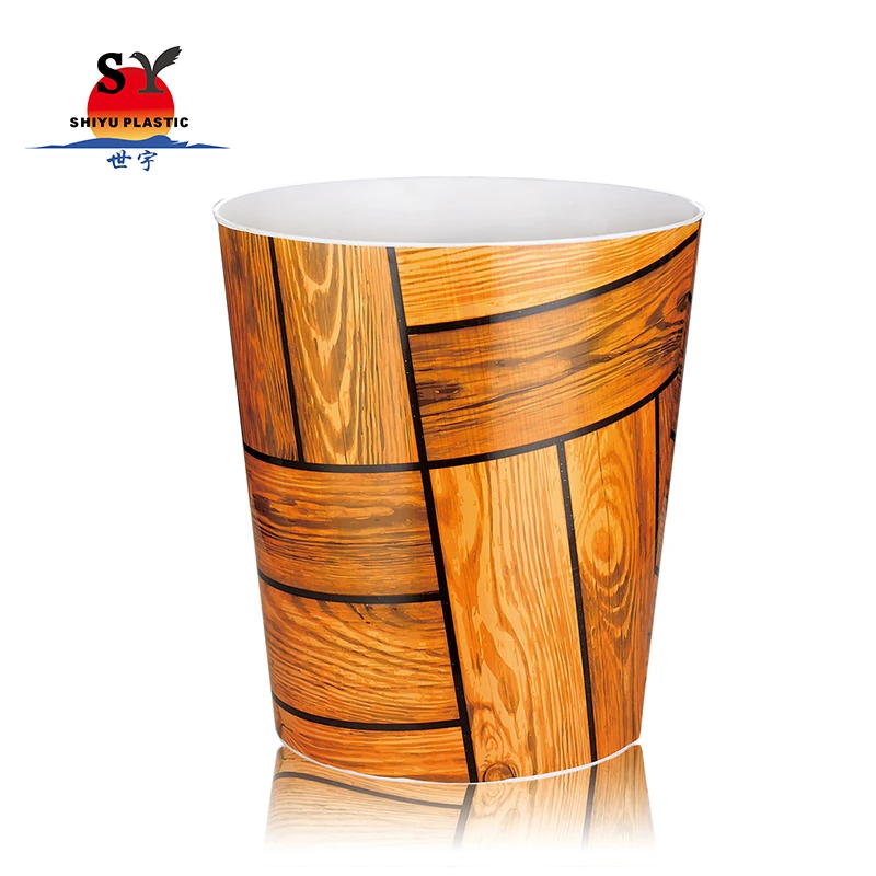 2023 Colorful Eco Friendly Desktop Portable Kitchen Kids Novelty Advertising 3d Lenticular Printing Plastic Cartoon Trash Can