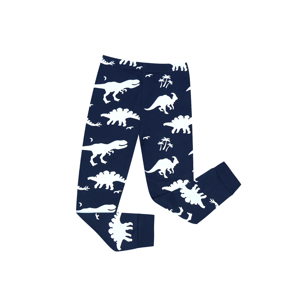 2019 светятся в темноте пижамы для мальчиков с принтом детская одежда Roupas Infantis Menina; Детские пижамы; Infantis светятся в темноте динозавр пижамы