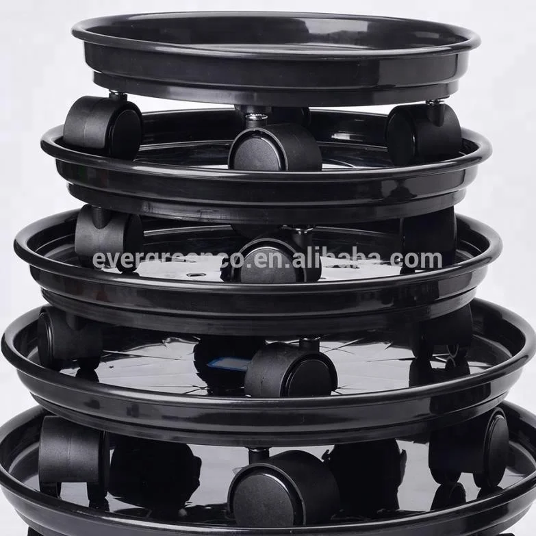 Support Roulant Pour Plantes Avec Roulettes Verrouillables - 3 Tailles (30,5/35,6/40,6 Cm) - Charge Max 226 Kg - Intérieur/Extérieur