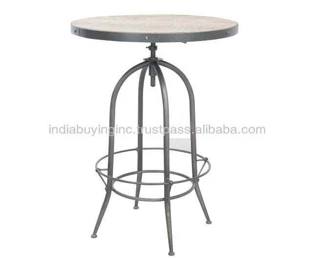 Промышленная мебель, Круглый Барный стул с регулируемой высотой для бара и ресторана, коммерческая мебель, металлический Античный Железный