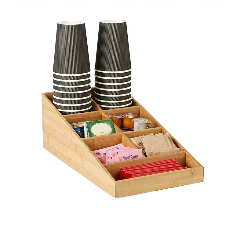 Buy Wholesale China Bamboo Coffee Tea Bag Condiment Organizer Coffee  Station Organizer Holder Bamboo Coffee Bar Accessory Caddy & Coffee Brewer  Accessories at USD 7.48