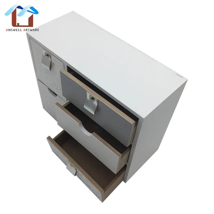 Маленький настольный мини-органайзер из натурального дерева для дома и офиса коробка хранения Настольные